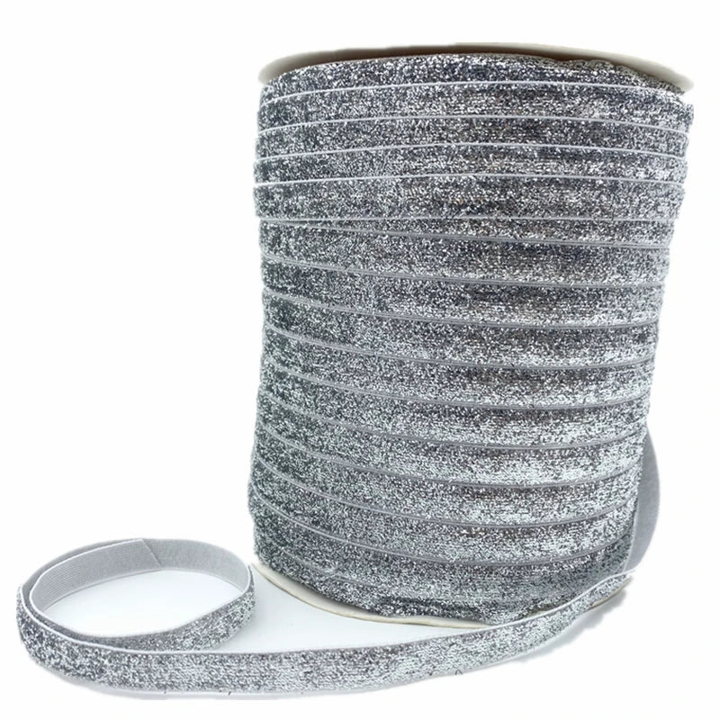 3/8 "10mm Khaki Glitter Velvet Ribbon