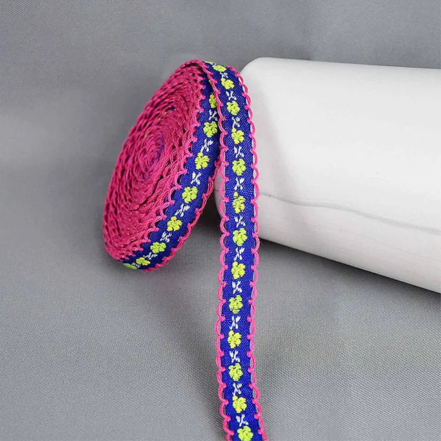 12mm Flower Embroidered Lace Trim Ribbons Garment Trim Fabric