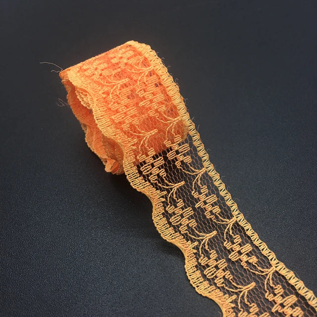 Embroidered mesh lace ribbon 3/4", 20 mm wide (10 yards/piece)