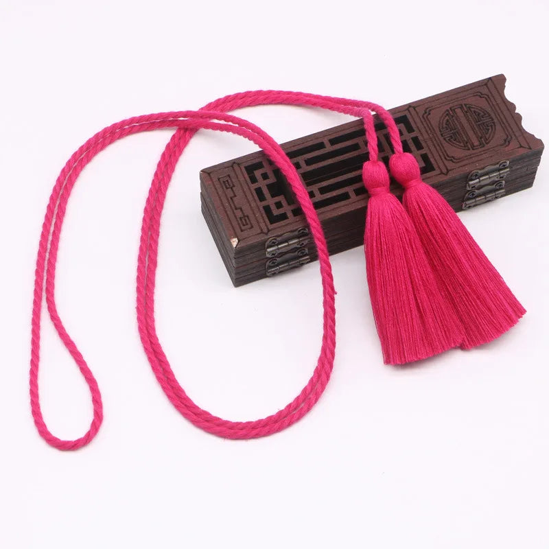 Color Double-end Pure Cotton Long Tassels Trim