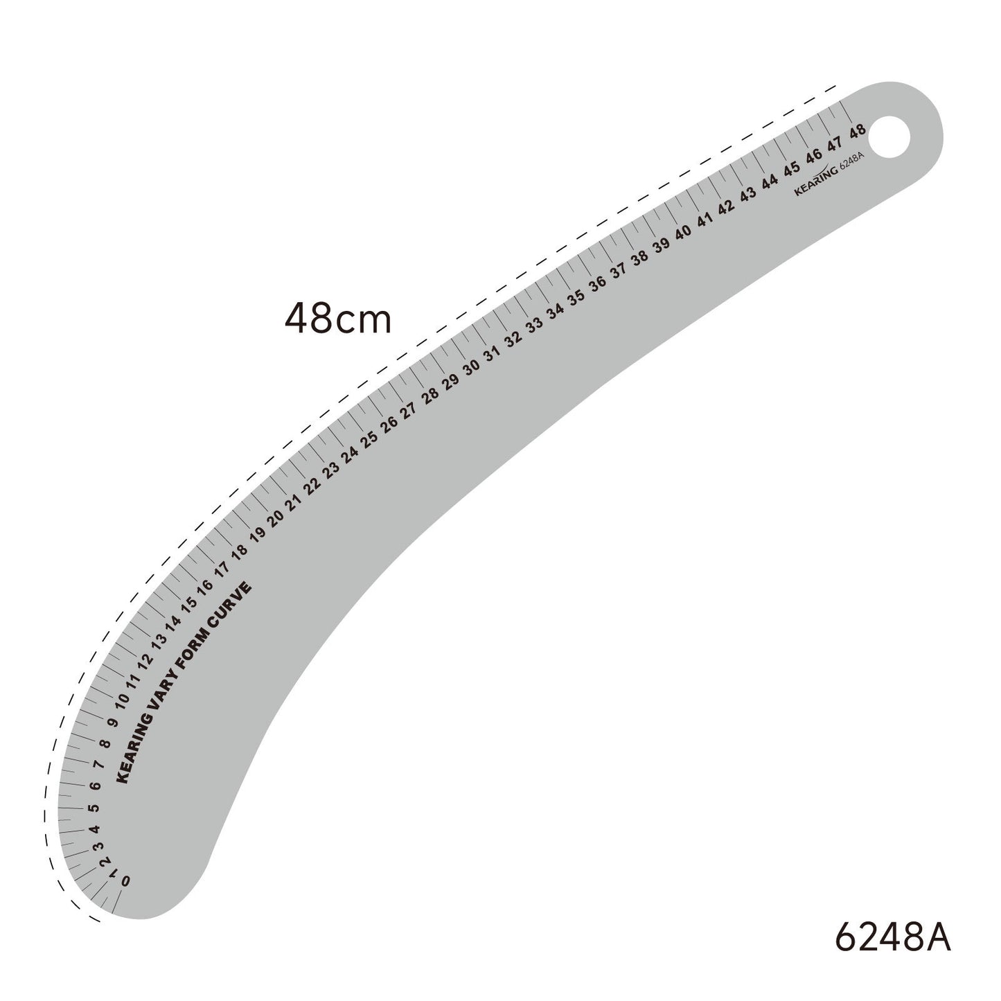 Clothing printing and coding metal clothing ruler