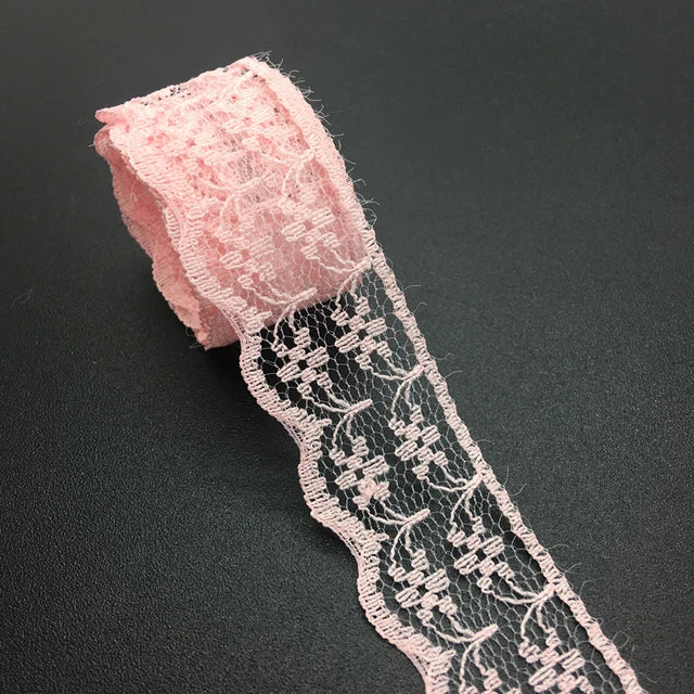 Embroidered mesh lace ribbon 3/4", 20 mm wide (10 yards/piece)