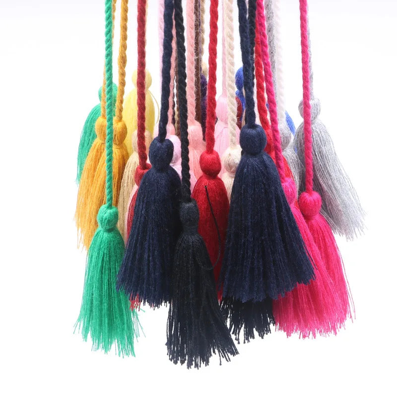 Color Double-end Pure Cotton Long Tassels Trim