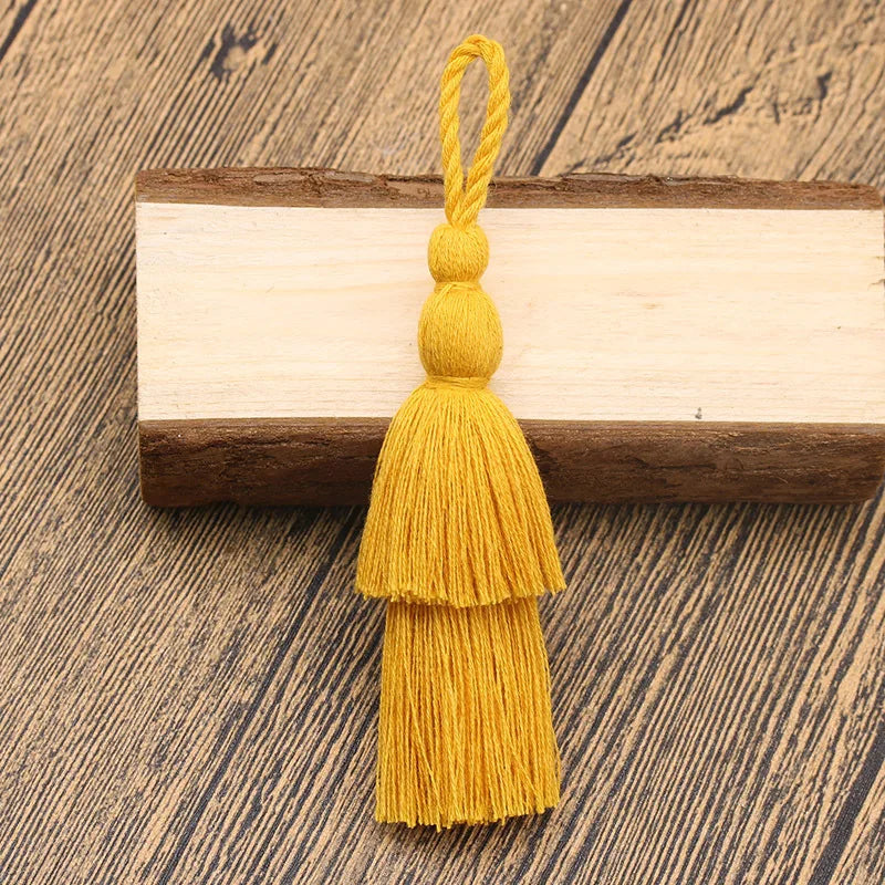 12cm Cotton Tassel Double Layer Fringe Hanging Tassel