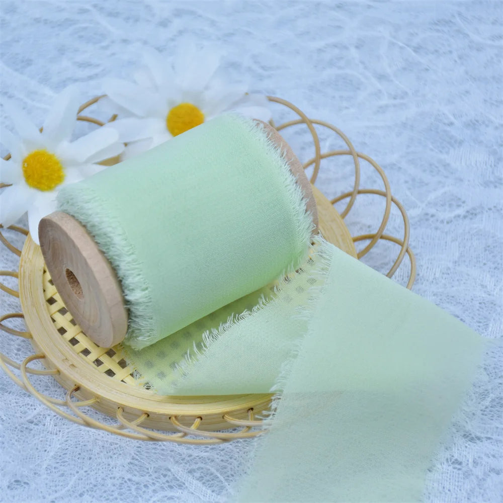 Handmade Silk Chiffon ribbons