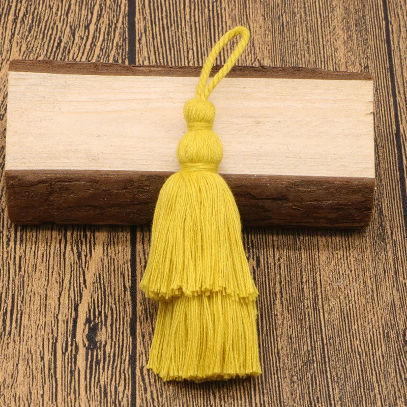 12cm Cotton Tassel Double Layer Fringe Hanging Tassel