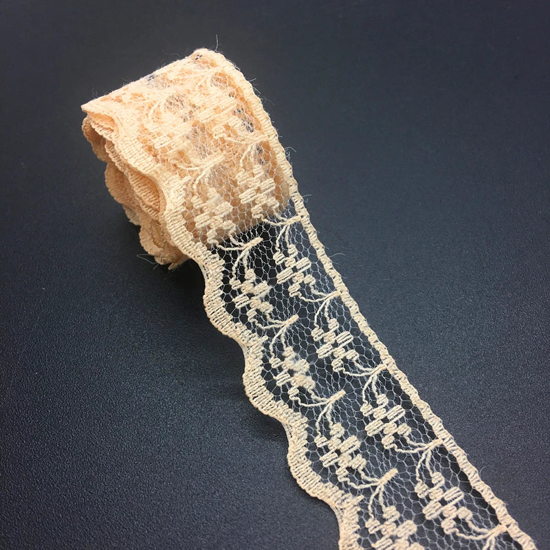 Embroidered mesh lace ribbon 3/4", 20 mm wide (10 yards/piece)