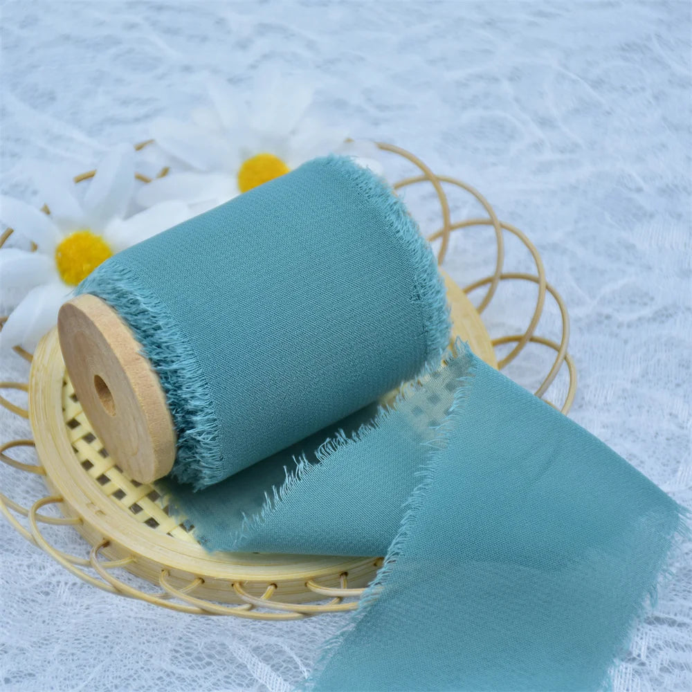 Handmade Silk Chiffon ribbons