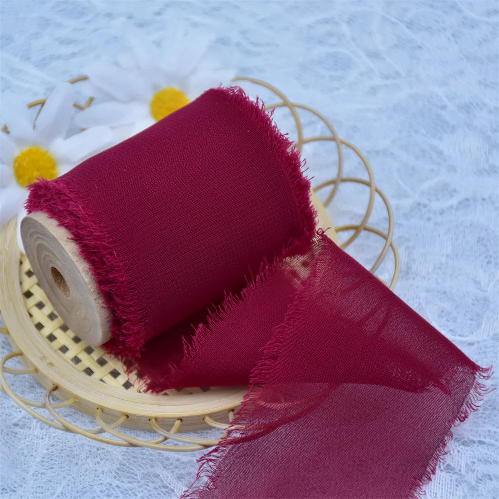 Handmade Silk Chiffon ribbons