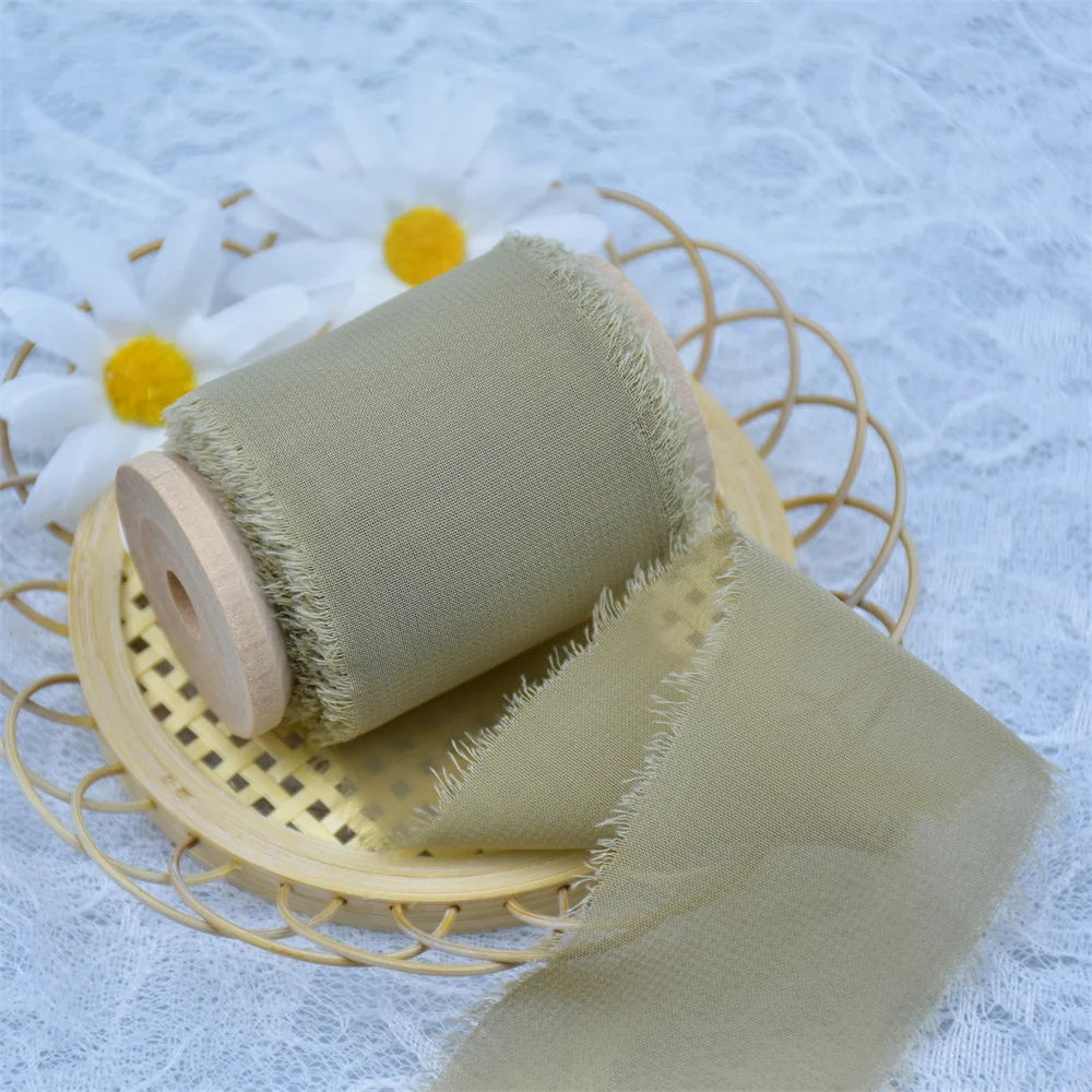 Handmade Silk Chiffon ribbons