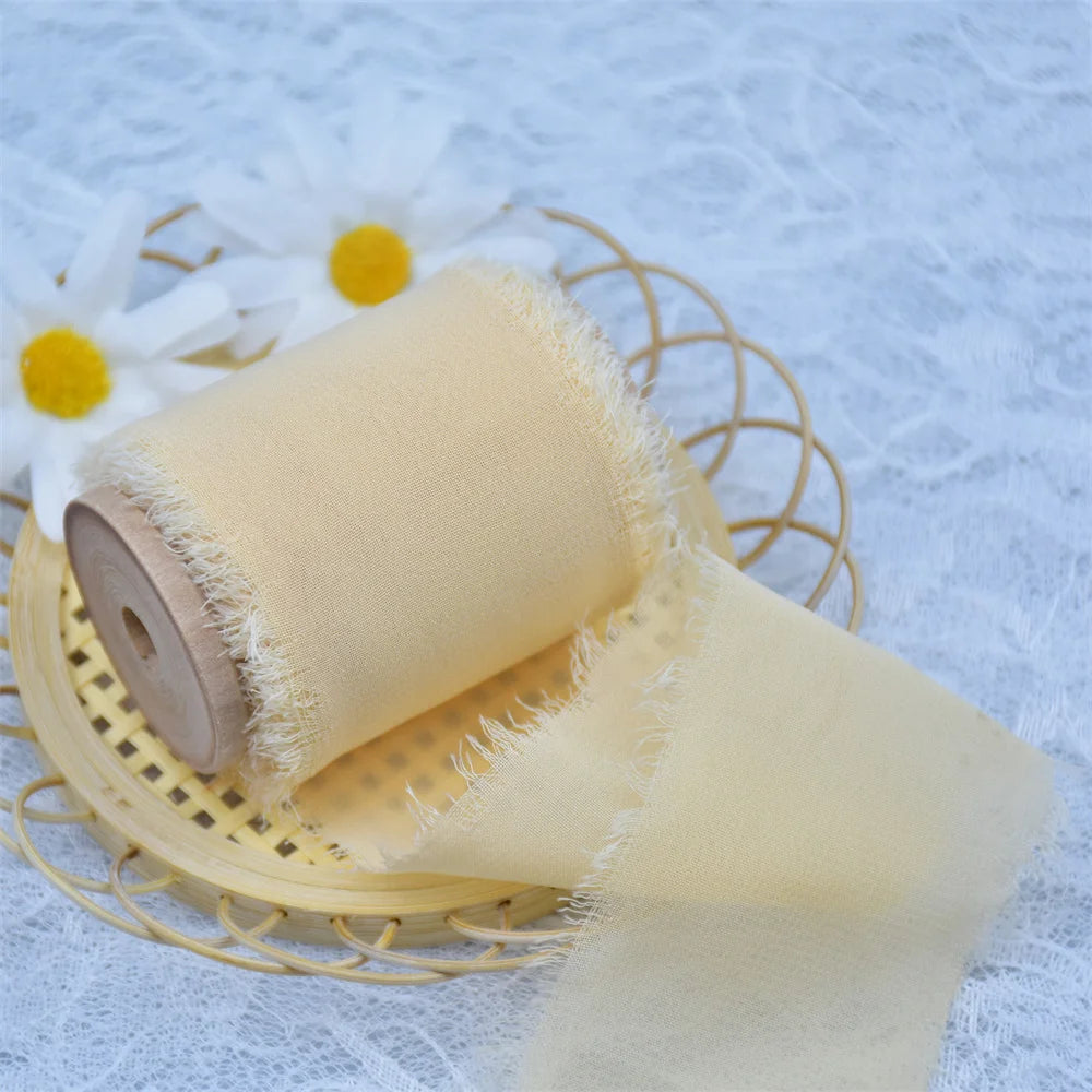 Handmade Silk Chiffon ribbons