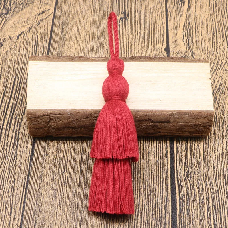 12cm Cotton Tassel Double Layer Fringe Hanging Tassel