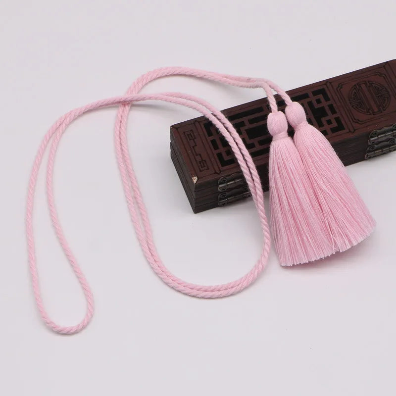 Color Double-end Pure Cotton Long Tassels Trim