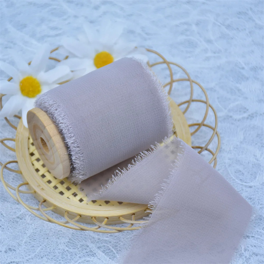 Handmade Silk Chiffon ribbons