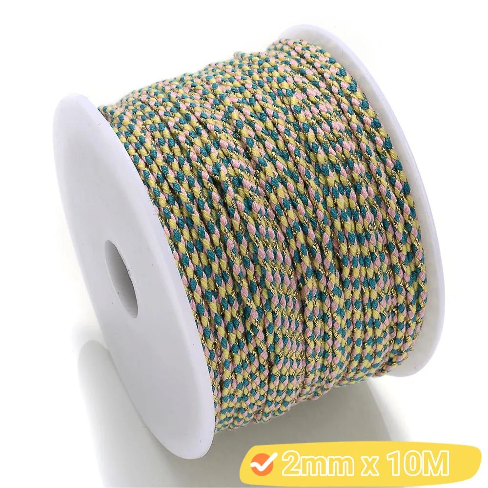 2mm Natural Cotton Rope Colorful Cord