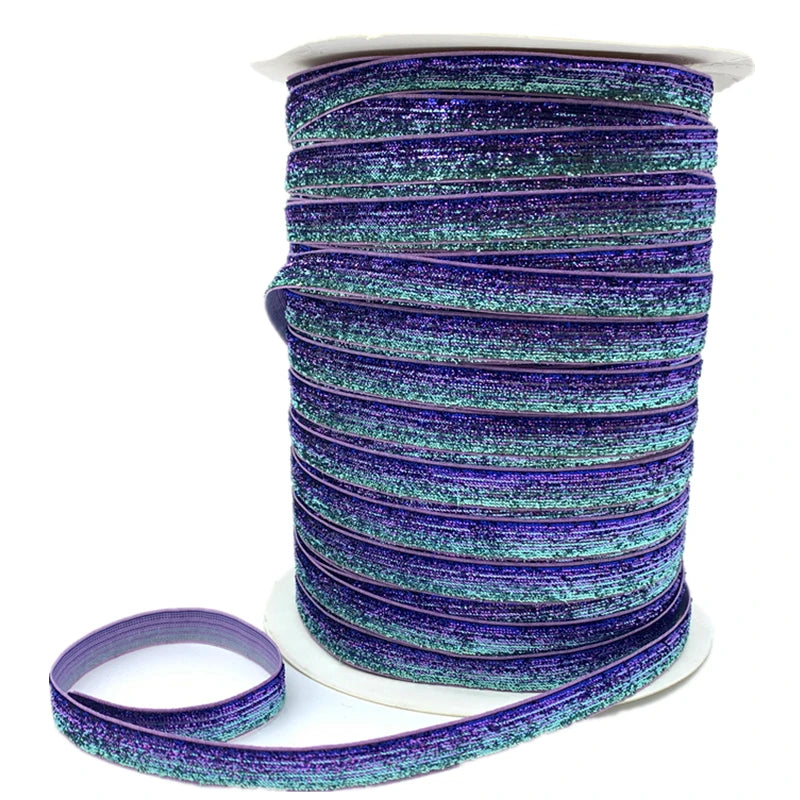 3/8 "10mm Khaki Glitter Velvet Ribbon