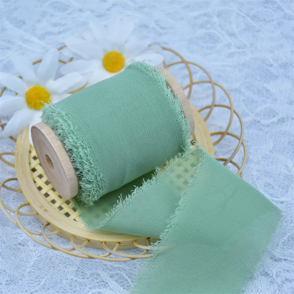 Handmade Silk Chiffon ribbons