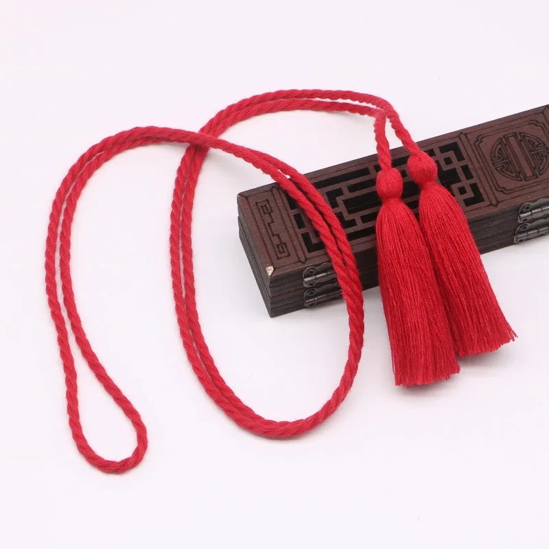 Color Double-end Pure Cotton Long Tassels Trim