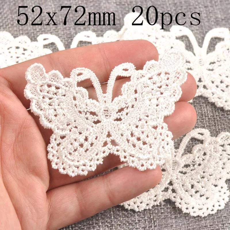 Flower White Lace Applique Mesh Trim