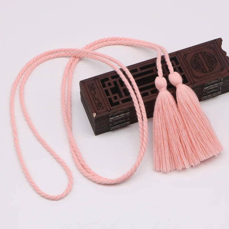 Color Double-end Pure Cotton Long Tassels Trim