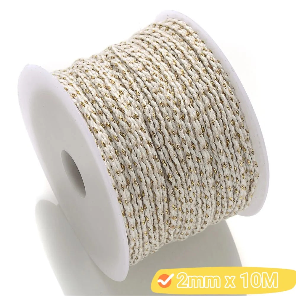 2mm Natural Cotton Rope Colorful Cord