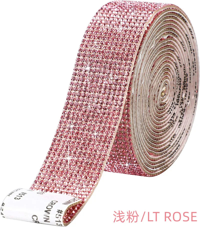 Self Adhesive Crystal Rhinestone Sticker Diamond Ribbon