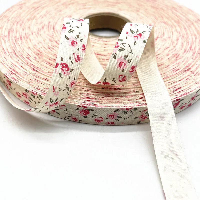 15mm Butterfly/Flower 100% Cotton Ribbon Handmade Design Printed Ribbons