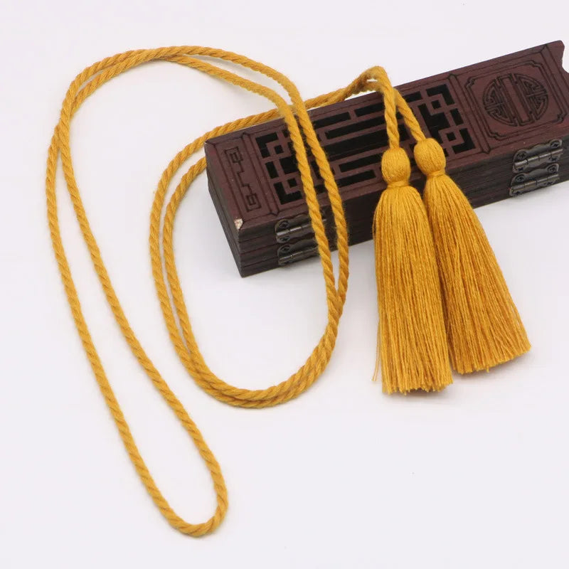 Color Double-end Pure Cotton Long Tassels Trim