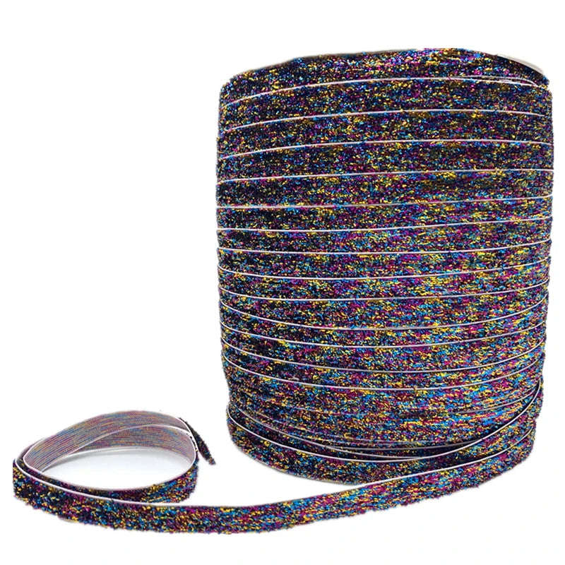 3/8 "10mm Khaki Glitter Velvet Ribbon