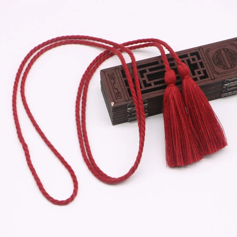 Color Double-end Pure Cotton Long Tassels Trim