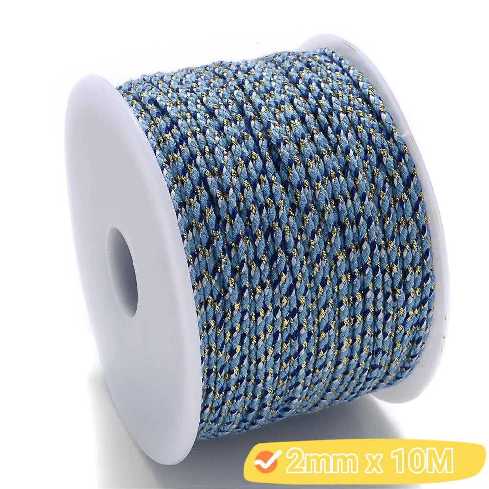 2mm Natural Cotton Rope Colorful Cord