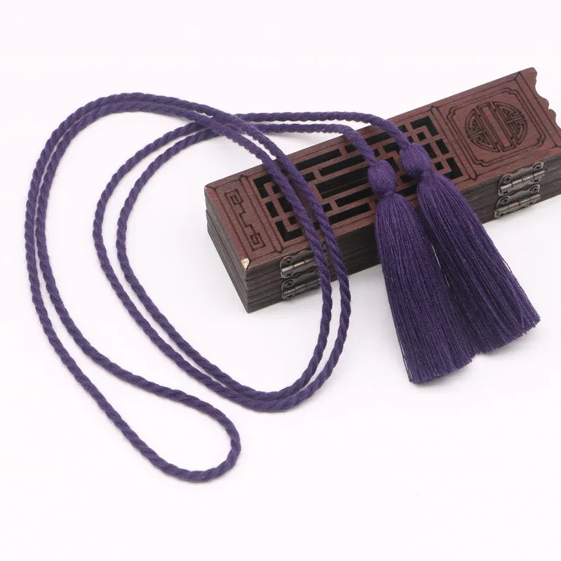 Color Double-end Pure Cotton Long Tassels Trim