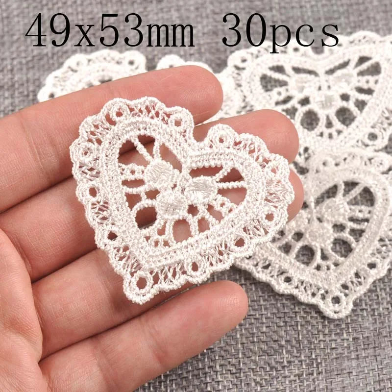 Flower White Lace Applique Mesh Trim