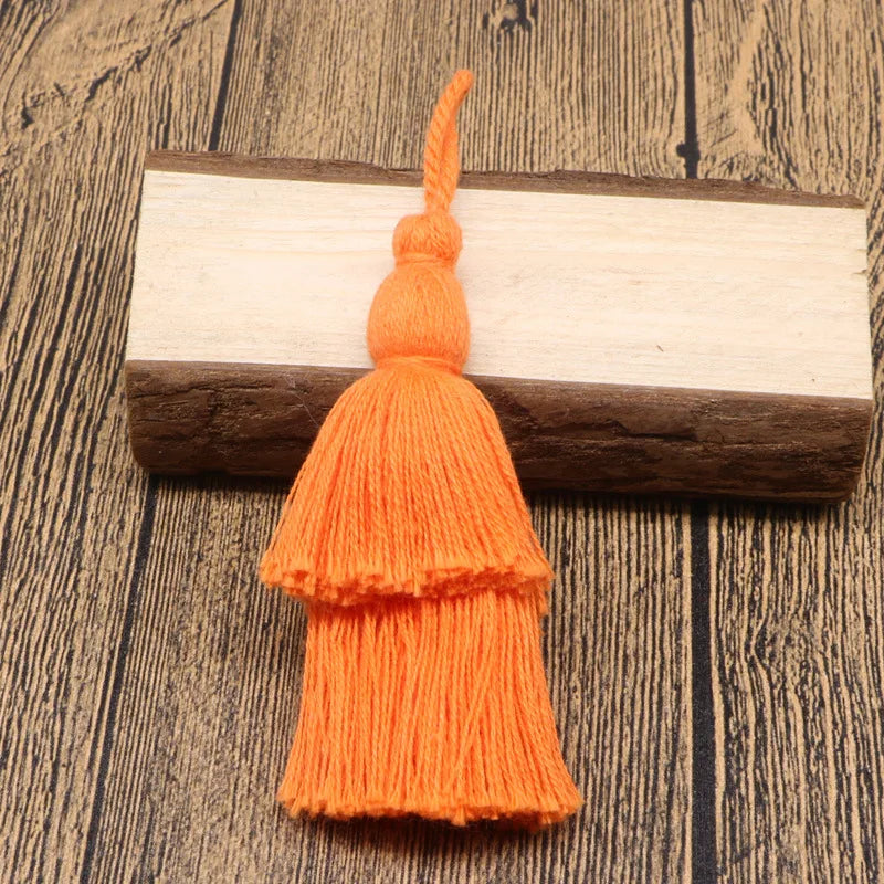 12cm Cotton Tassel Double Layer Fringe Hanging Tassel