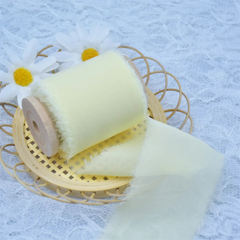 Handmade Silk Chiffon ribbons