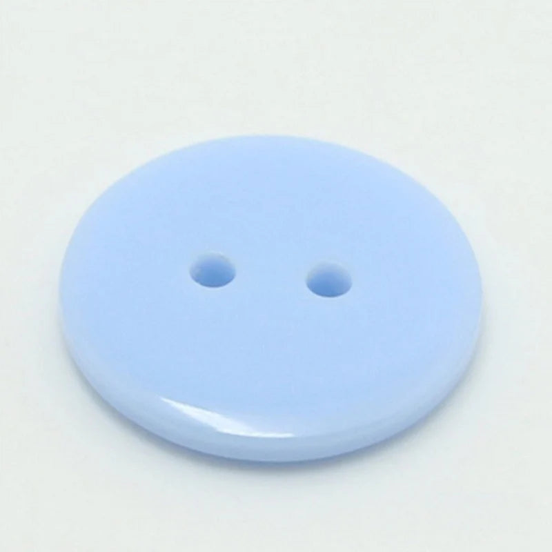 9-25MM High Quality Round Flatback 2 Holes Solid Color Resin Buttons