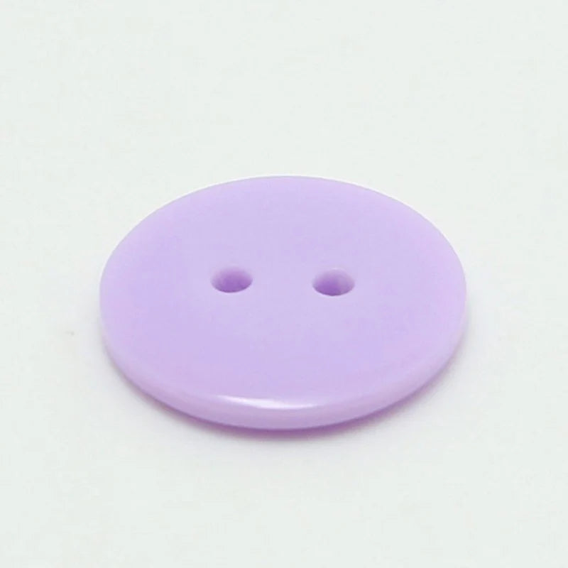 9-25MM High Quality Round Flatback 2 Holes Solid Color Resin Buttons