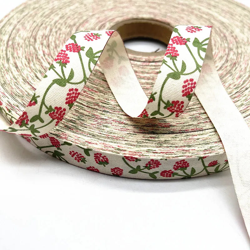 15mm Butterfly/Flower 100% Cotton Ribbon Handmade Design Printed Ribbons