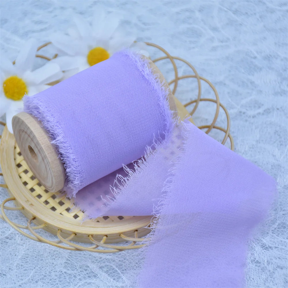 Handmade Silk Chiffon ribbons