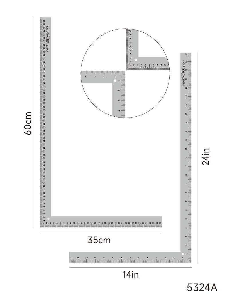 Clothing printing and coding metal clothing ruler