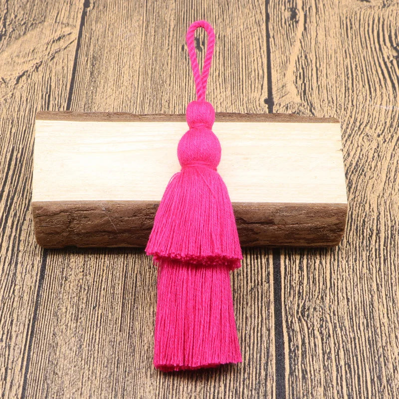 12cm Cotton Tassel Double Layer Fringe Hanging Tassel