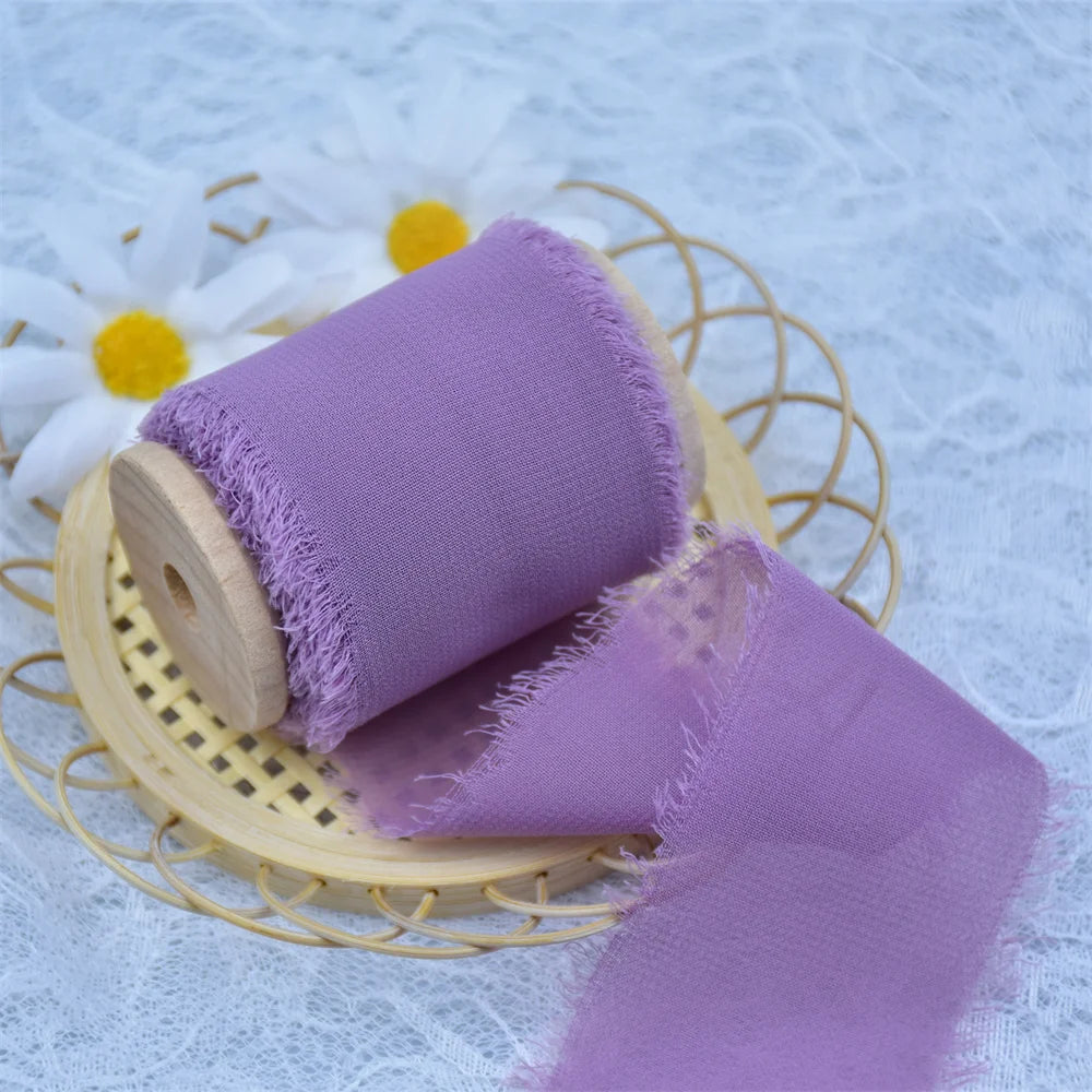 Handmade Silk Chiffon ribbons