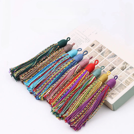 Beautiful Colorful Tassels 12cm Handmade Thick Cord