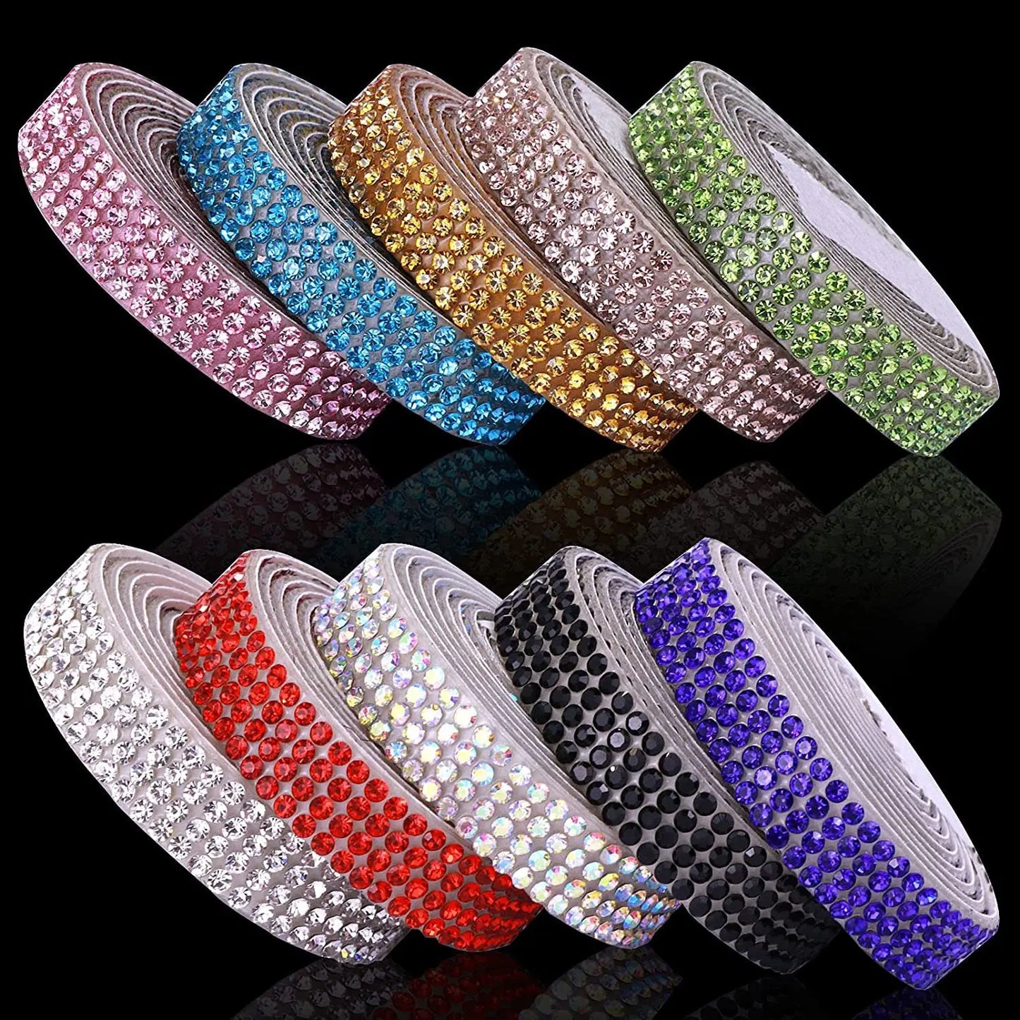 Self Adhesive Crystal Rhinestone Sticker Diamond Ribbon