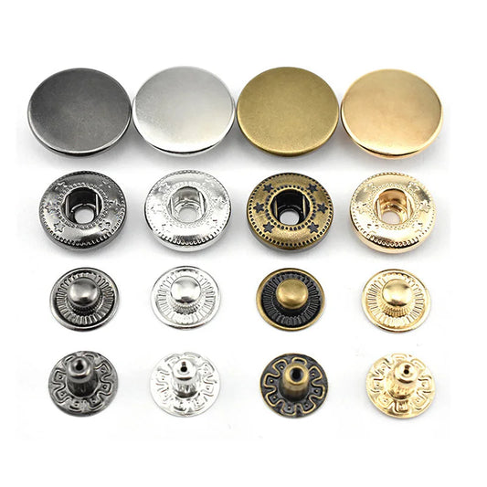 10-20mm Copper Material Four Buckle Pack Metal Press Studs Sewing Button