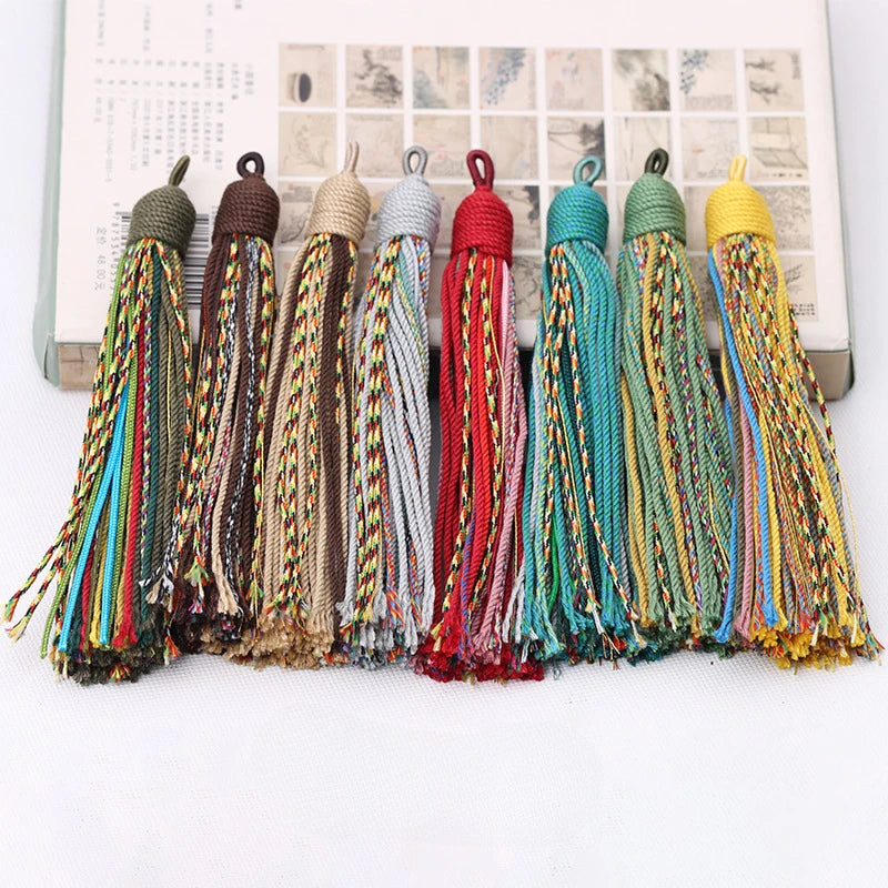 Beautiful Colorful Tassels 12cm Handmade Thick Cord