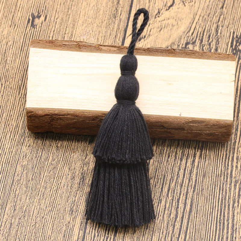 12cm Cotton Tassel Double Layer Fringe Hanging Tassel