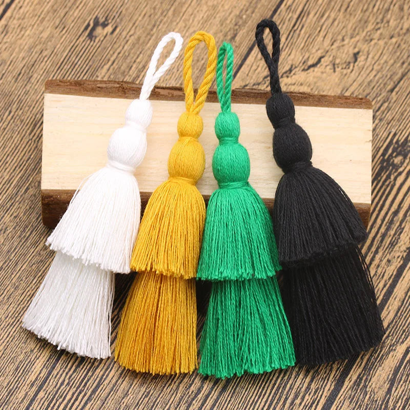 12cm Cotton Tassel Double Layer Fringe Hanging Tassel