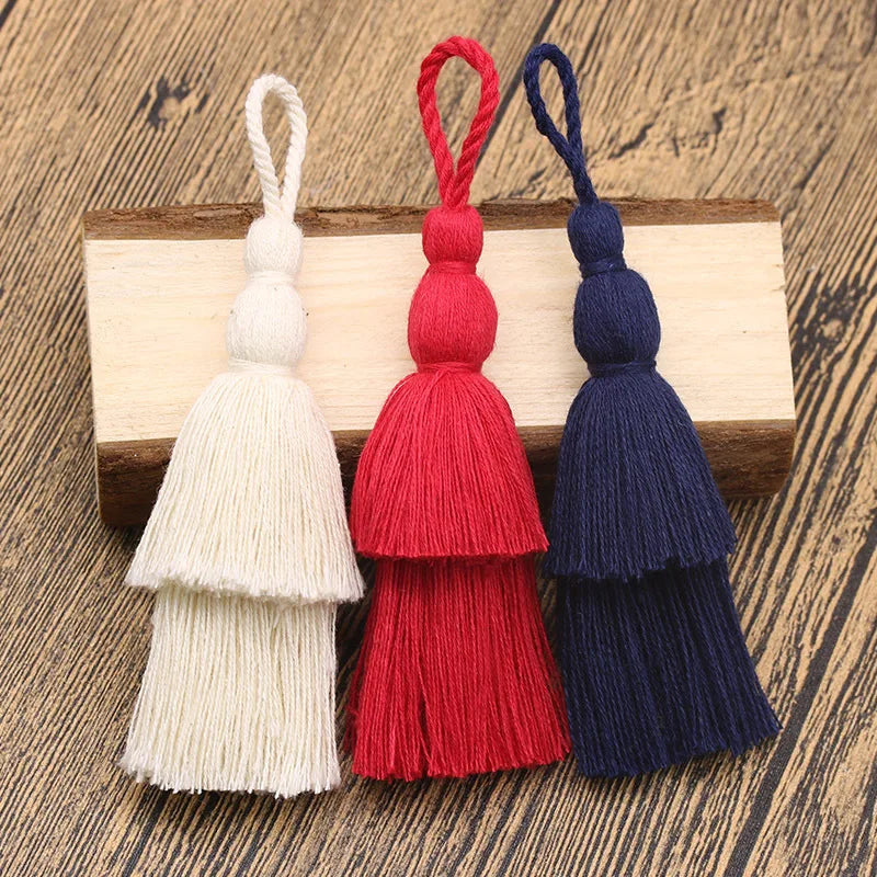 12cm Cotton Tassel Double Layer Fringe Hanging Tassel