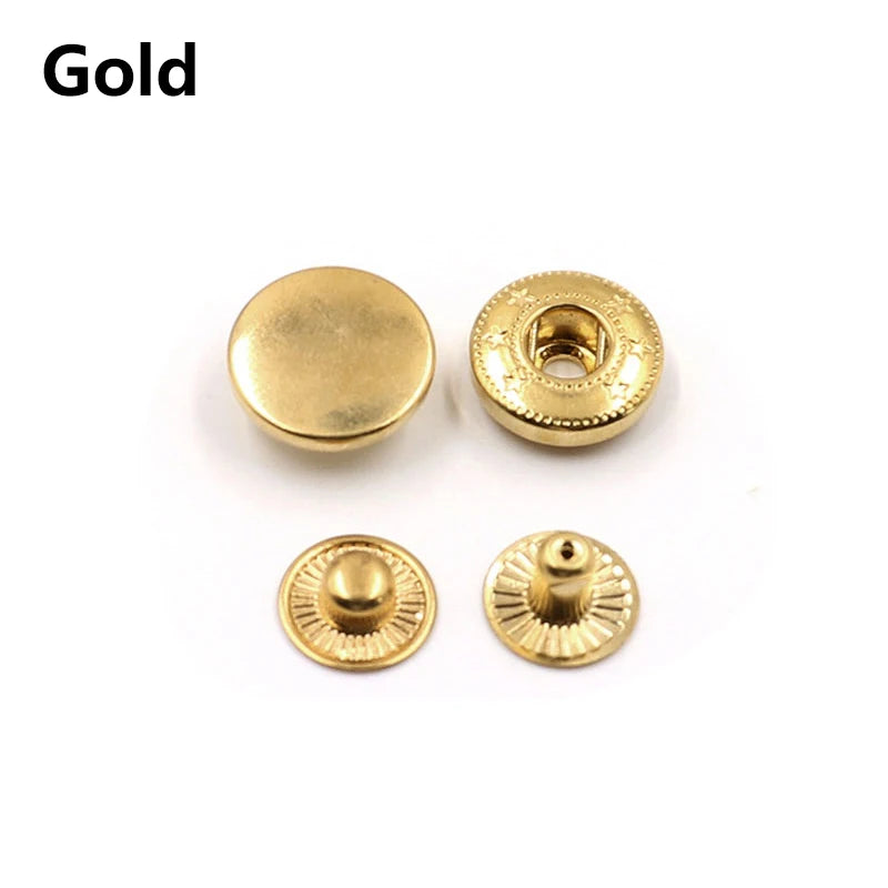 10-20mm Copper Material Four Buckle Pack Metal Press Studs Sewing Button